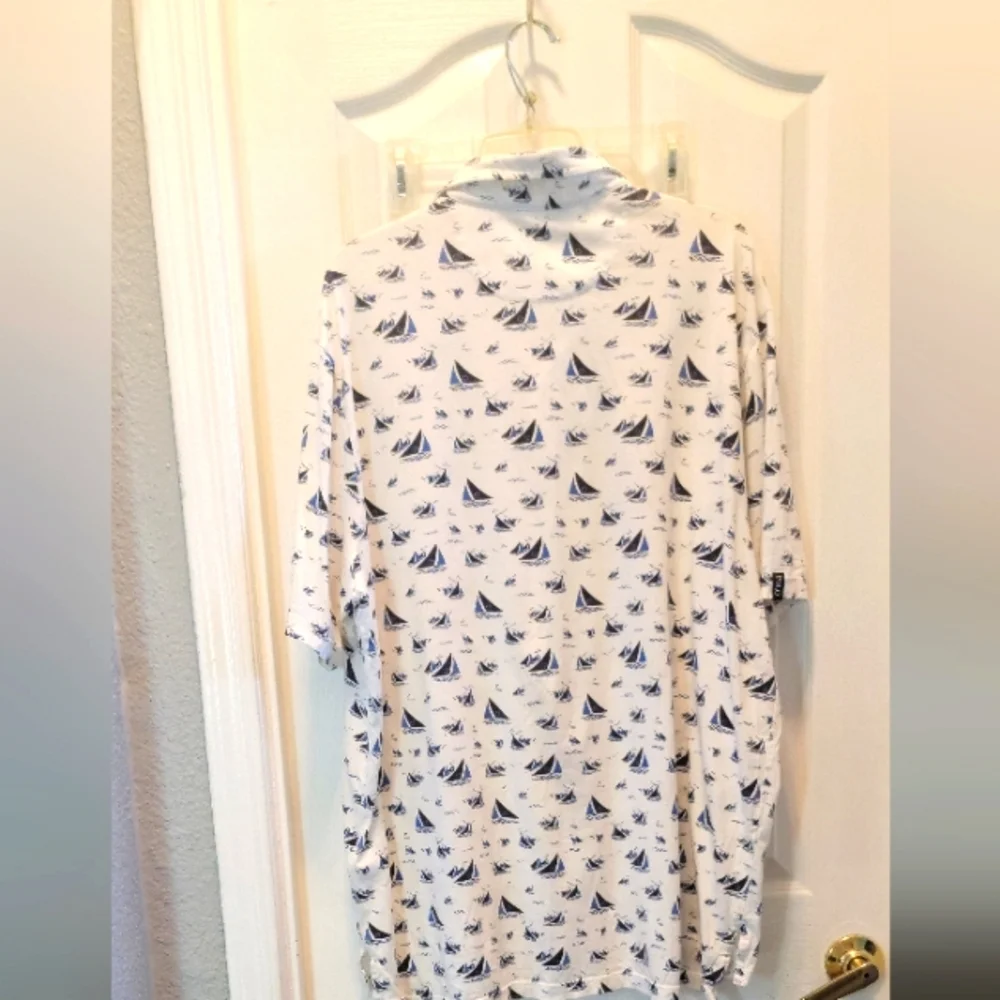 Polo Ralph Lauren Golf Sailboat Print polo shirt XXL Made‎ In PERU